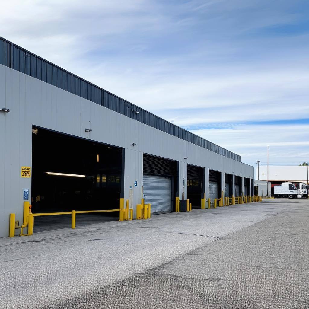 Exterior view of a loading dock